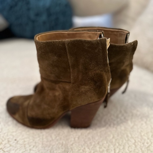 Rag & Bone Tan Suede High Heel Ankle Boots Size 7 - Picture 2 of 5